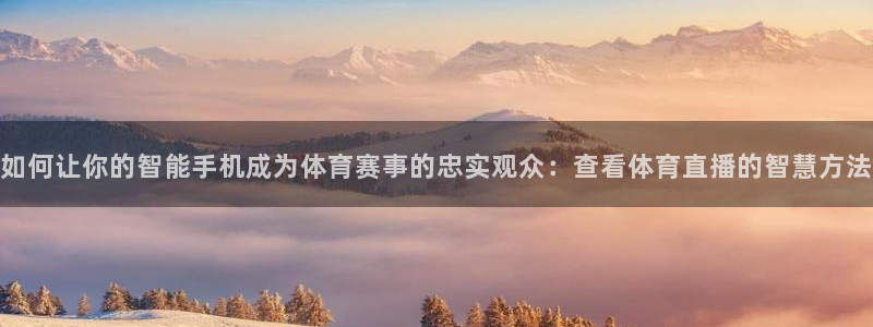 如何让你的智能手机成为体育赛事的忠实观众：查看体育直播的智慧方法